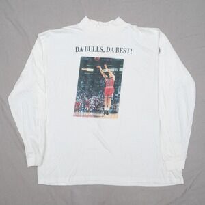 Vintage 80s Da Bulls Da Best Orignial Ridgeley Posse White Long Sleeve Shirt